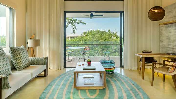 Andaz Mayakoba Lagoon View Suite Living Room Centered